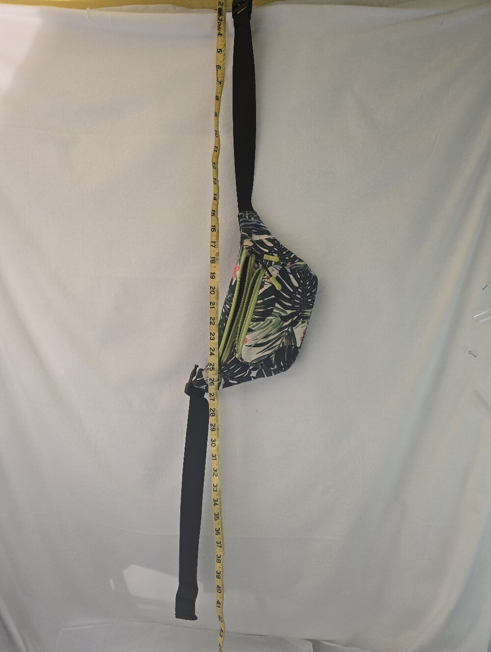 Tropical Botanical Palm Floral Belt Bag Fanny Pack Multi-Pocket - Picture 6 of 8
